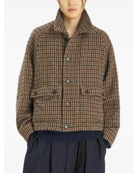 Barena - Aria Check-Pattern Single-Breasted Coat - Lyst
