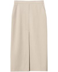 Twinset - Falda midi a rayas diplomáticas - Lyst