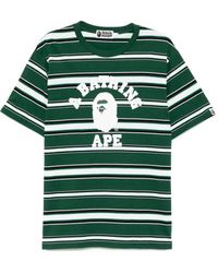 A Bathing Ape - Striped T-Shirt - Lyst