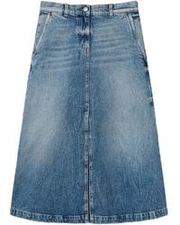 Twinset - Denim Midi Skirt - Lyst