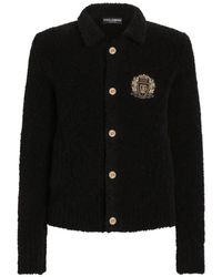 Dolce & Gabbana - Alpaca-Blend Cardigan With Embroidery - Lyst