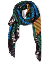 MULTITUDES BAGS - Selene Geometric-Print Pleated Scarf - Lyst