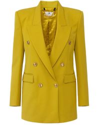 Elisabetta Franchi - Double-Breasted Blazer - Lyst