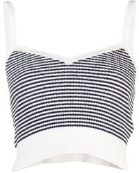 Sandro - Top crop a righe - Lyst