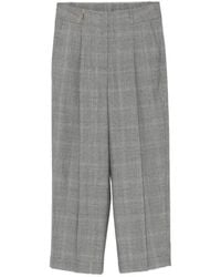 Peserico - Prince Of Wales Check Tailored Trousers - Lyst
