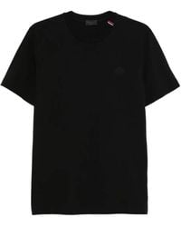 Moncler - Stripe-Detail Short-Sleeve T-Shirt - Lyst