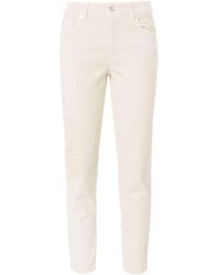 ERMANNO FIRENZE - Floral-embroidery Tapered Jeans - Lyst