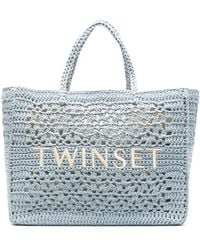 Twin Set - Bohémien Crochet-knit Tote Bag - Lyst