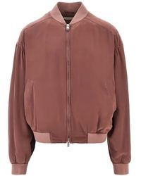 Versace - Silk Bomber Jacket - Lyst