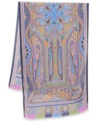 Etro - Écharpe Frangée À Motif Cachemire - Lyst