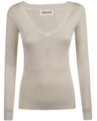 P.A.R.O.S.H. - V-Neck Ribbed Sweater - Lyst