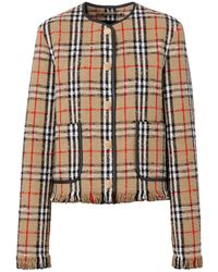 Burberry - Checl Motif Jacket - Lyst