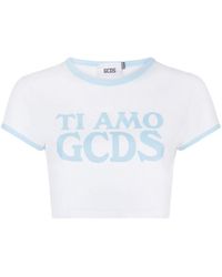 Gcds - T-shirt crop Ti Amo - Lyst