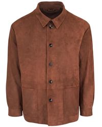 Kiton - Chaqueta De Ante Con Botones - Lyst