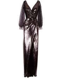 Gemy Maalouf - Laced V-Neck Maxi Dress - Lyst