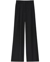 Another Tomorrow - Twill Plooibroek Met Wijde Pijpen - Lyst