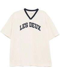 Les Deux - T-Shirt Bronson À Col V - Lyst