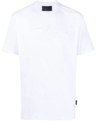 Philipp Plein - Embroidered-Logo Crew-Neck T-Shirt - Lyst
