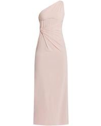 Versace - One-Shoulder Silk Maxi Dress - Lyst