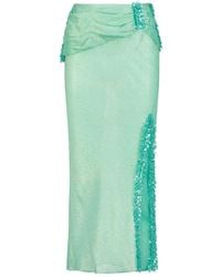 SANA OSMANI - Delta Ruched Slit Maxi Skirt - Lyst