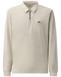 C.P. Company - Polo Manches Longues À Fermeture Zippée - Lyst
