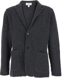 Lardini - Ribbed Two-Button Blazer Cardigan - Lyst