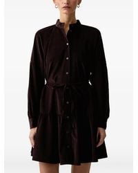 Marc O' Polo - Corduroy Tiered Mini Shirt Dress - Lyst
