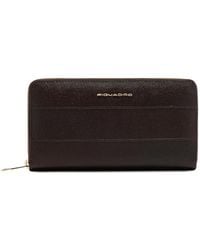 Piquadro - Logo-Plaque Zip-Around Wallet - Lyst