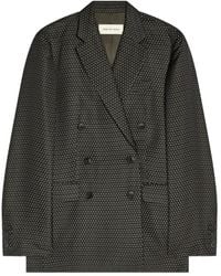 Dries Van Noten - Blazer Doppiopetto Con Motivo Jacquard - Lyst