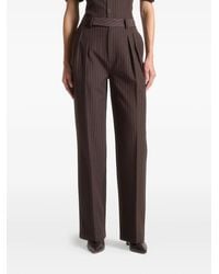 Manière De Voir - Julie Pinstripe Twin Pleat Tailored Pants - Lyst