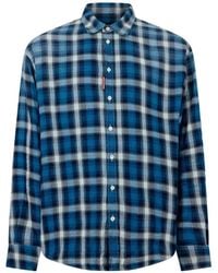DSquared² - Camicia Classic Check Con Maniche A Spalla Bassa - Lyst