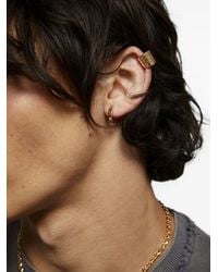Emanuele Bicocchi - Cracked-Effect Huggie Earrings - Lyst