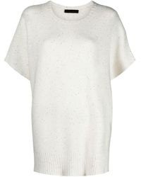 Fabiana Filippi - Sequin-embellished Round-neck Knitted Top - Lyst