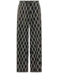 Pierre Louis Mascia - Diamond-Pattern Drawstring Trousers - Lyst