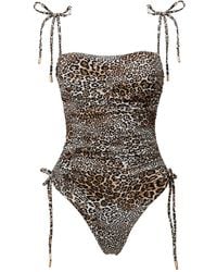 SOFIA ERHAN - Lyra Animal-Print Tie Swimsuit - Lyst