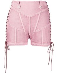 Jean Paul Gaultier - Jeans-Shorts mit Schnürung - Lyst