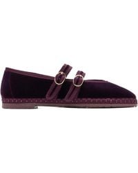 Flabelus - Claire Garnet Buckle Strap Espadrille - Lyst