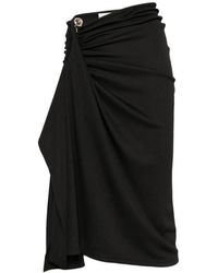Christopher Esber - Crystal-Clasp Cascade Midi Skirt - Lyst