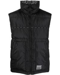 Versace Jeans Couture - Logo-Print Reversible Padded Gilet - Lyst