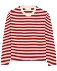 Ami Paris - Mariniere Cotton T-Shirt With Ami De Coeur - Lyst