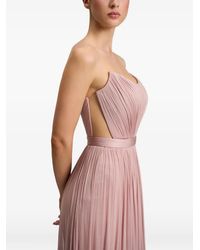 Cristallini - Estella Pleated Strapless Maxi Dress - Lyst