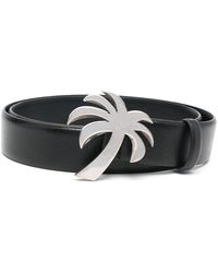 Palm Angels - Palm Tree-buckle Leather Belt - Lyst