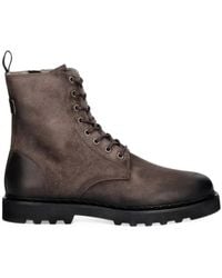 AllSaints - Skiff Lace-Up Leather Boots - Lyst