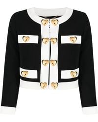 Moschino - Heart-Embellished Cropped Jacket - Lyst