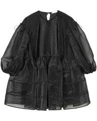 Cecilie Bahnsen - Mini Sheer Crinkled-Texture Mini Dress - Lyst