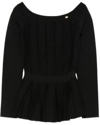 Elisabetta Franchi - Pullover mit U-Boot-Ausschnitt - Lyst