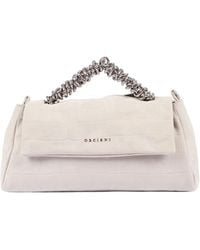 Orciani - Twisted-Handle Grained-Leather Shoulder Bag - Lyst