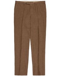 Incotex - Micro Houndstooth Linen Trousers - Lyst