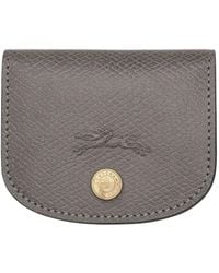 Longchamp - Textured Leather Card Holder - Lyst