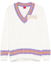 HUGO - Pullover Mit Logo-Patch - Lyst